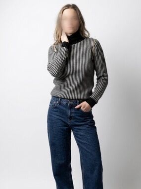 MaxMara | Black & White Houndstooth Sweater